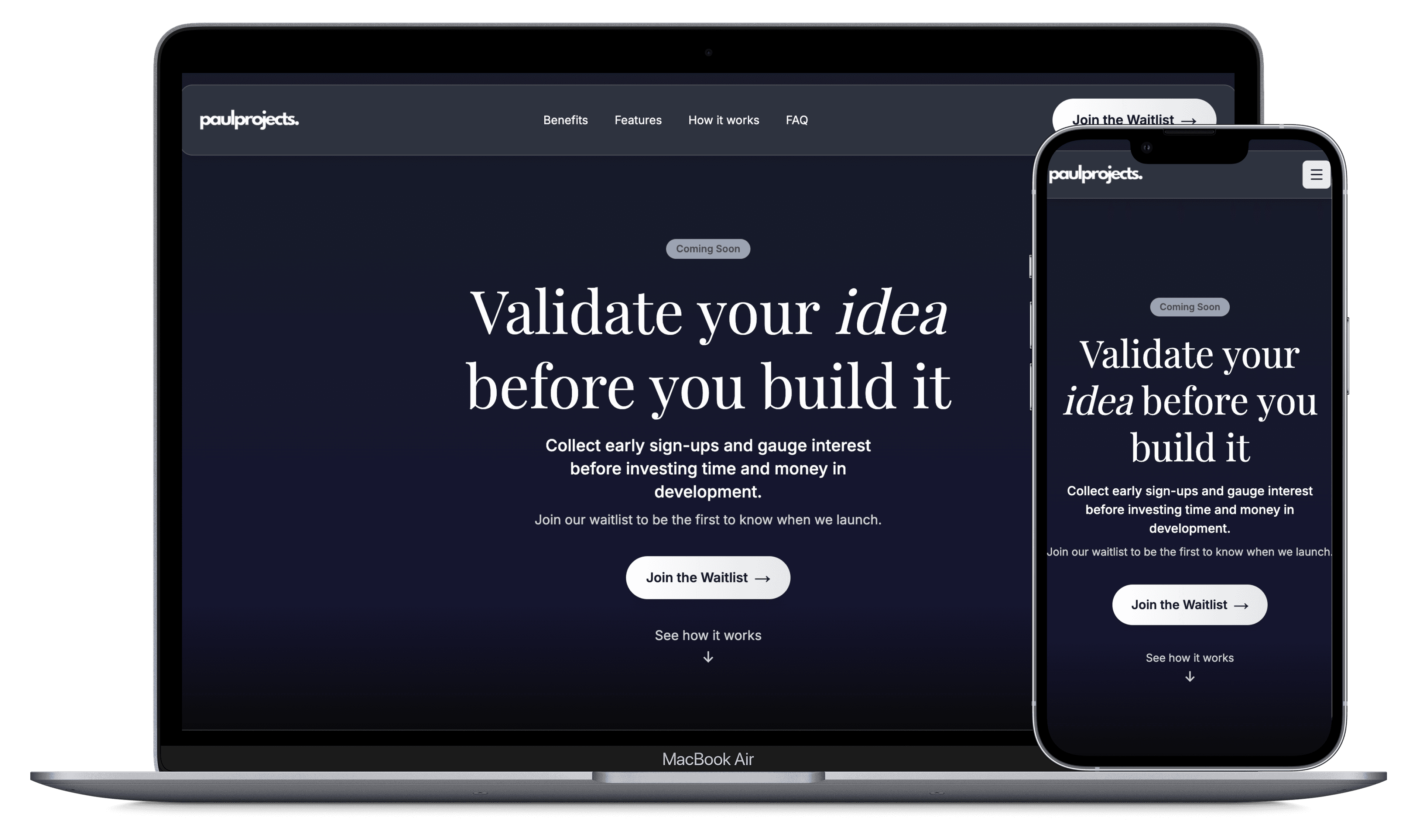 Waitlist Landing Template Preview