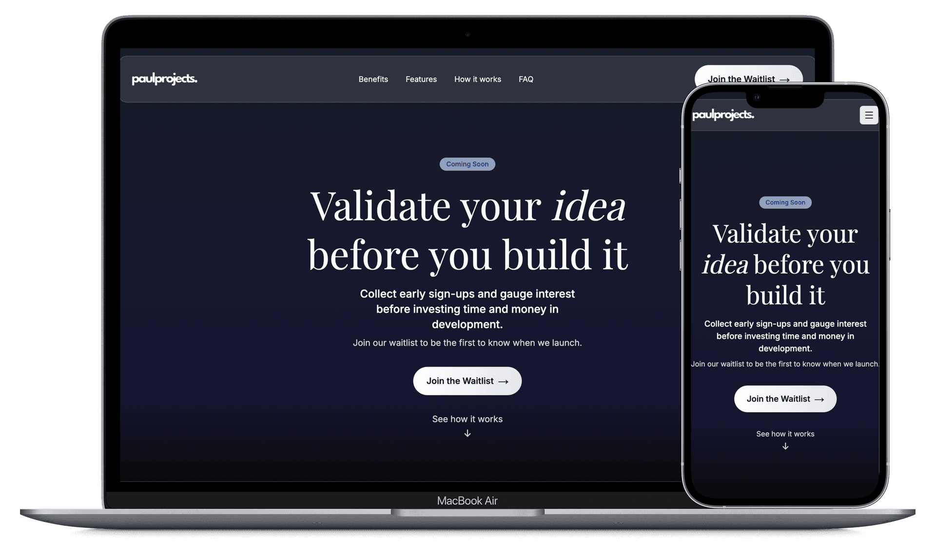 Waitlist Landing Template